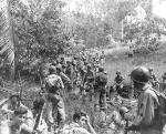 U.S. Marines rest in the field on Guadalcanal, circa August-December 1942